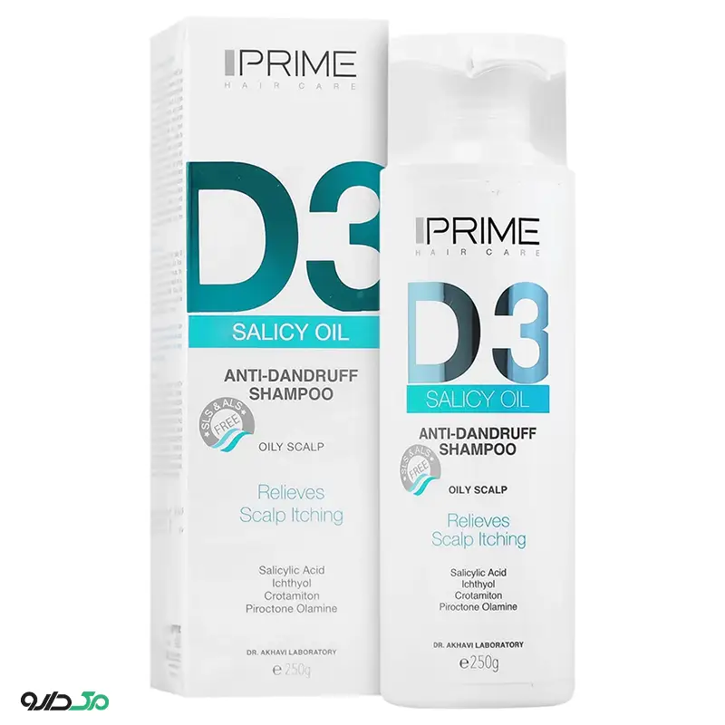 شامپو سر ضد شوره D3 پوست چرب پریم